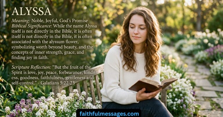 The Amazing Biblical Meaning of the Name ALYSSA