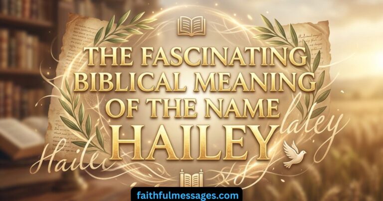The Fascinating Biblical Meaning of the Name HAILEY