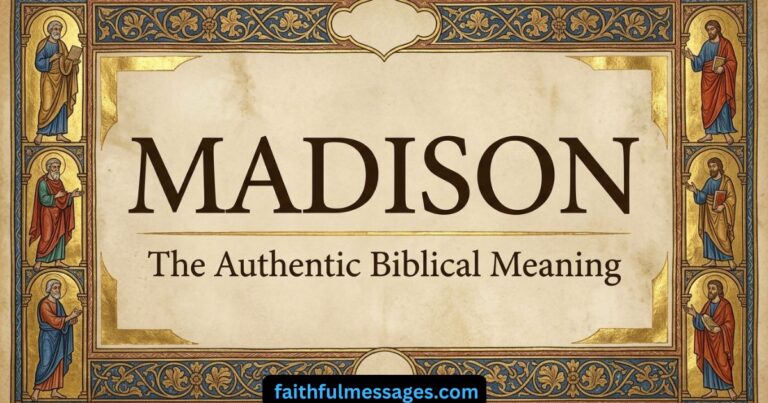 The Authentic Biblical Meaning of the Name MADISON: A Gift From God